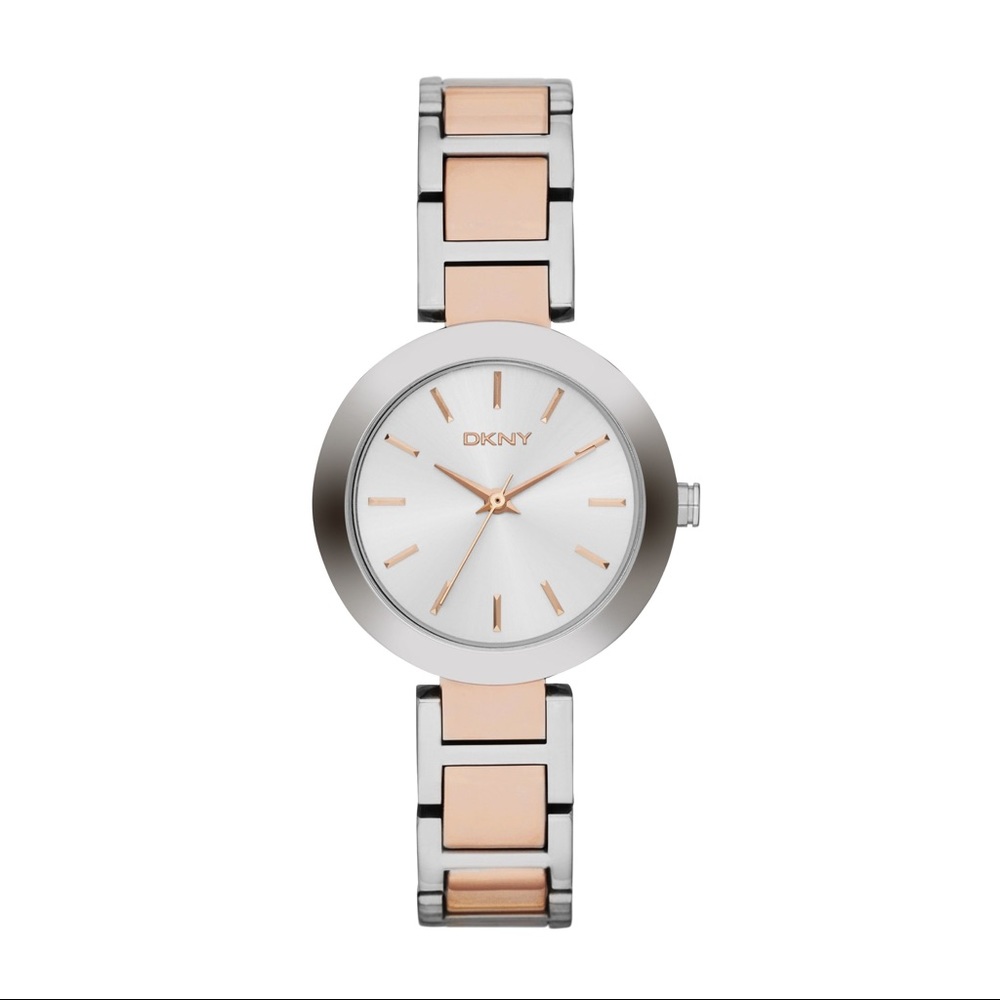 DKNY Stanhope Rose Gold & Silver Linked Watch
